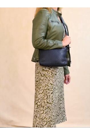 Lakeland Leather Blue Wreay Cross-Body Bag - Image 2 of 7