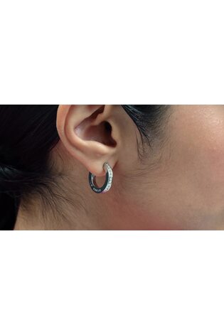Ted Baker Silver Tone Sinliaa Crystal Hoop Earrings - Image 2 of 7