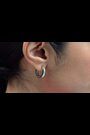 Ted Baker Silver Tone Sinliaa Crystal Hoop Earrings - Image 2 of 7