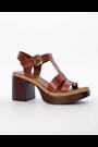 Dune London Brown Jungle T-Bar Gladiator Platform Sandals - Image 2 of 6