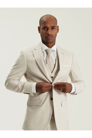 Skopes Cream Antonio Tailored Fit Suit Jacket - Image 2 of 4