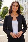 Roman Black Beaded Trim Open Jacket - Image 2 of 7