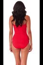Miraclesuit Underwired Foam Cup Bandeau Tummy Control Red Swimsuit - Image 2 of 6