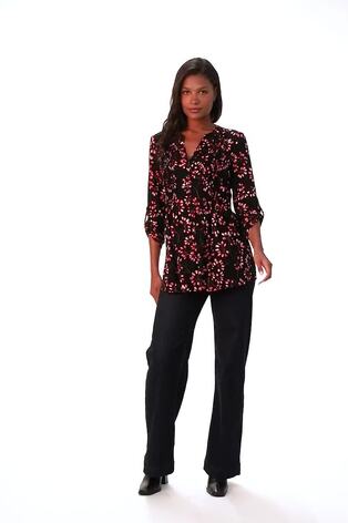 Roman Pink Floral Print Pintuck Shirt - Image 2 of 6