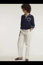 Tommy Hilfiger Blue Lyocell Silk Polo Long Sleeve Jumper - Image 2 of 8