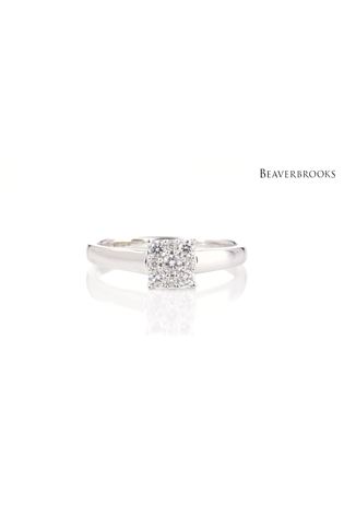 Beaverbrooks 9ct Diamond Cluster Ring