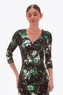 Roman Green Floral Button Detail Frill Stretch Dress - Image 2 of 6