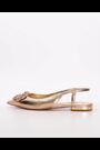 Dune London Gold Habriela Embellished Slingback Flats - Image 2 of 7
