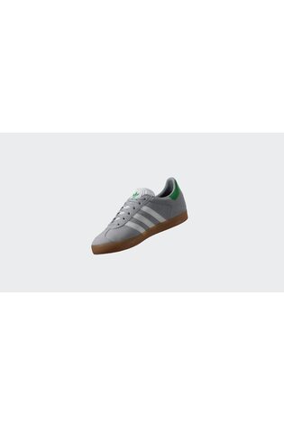 adidas Originals Grey Gazelle Junior Trainers - Image 2 of 10