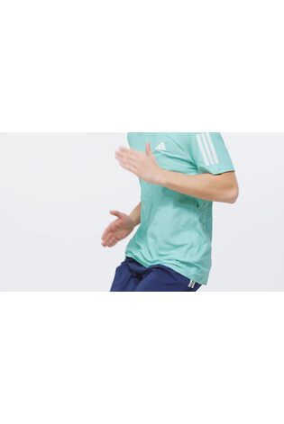 adidas Green Light Own the Run T-Shirt - Image 2 of 7 adidas Green Light Own the Run T-Shirt - Image 2 of 7