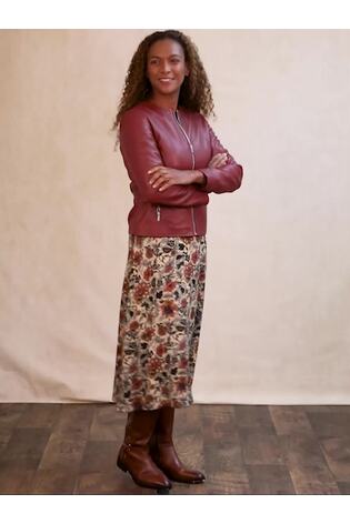 Lakeland Leather Brown Crosby Collarless Jacket - Image 2 of 8