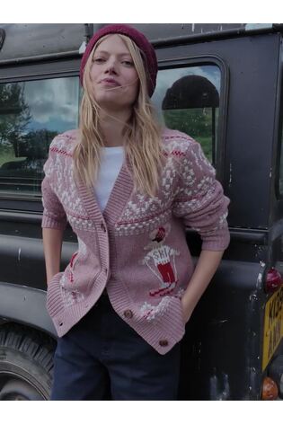 Shelter Ski Pink Knitted  Cardigan - Image 2 of 7