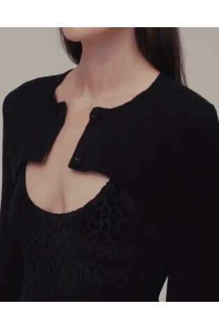 GapStudio Black CashSoft Shrunken Cardigan - Image 2 of 5