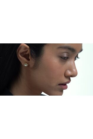 Ted Baker Gold Tone Cherelle Crystal Button Stud Earrings - Image 2 of 7