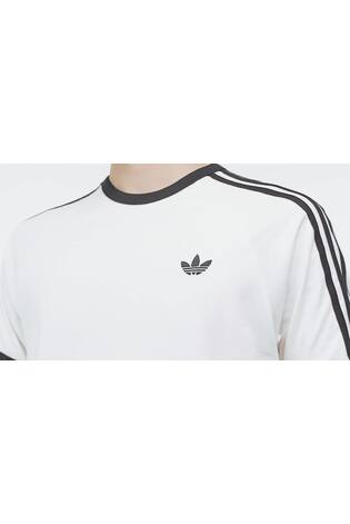 adidas Originals White 3-Stripes T-Shirt - Image 2 of 7