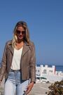 Sosandar Brown Leather Biker Jacket - Image 2 of 5