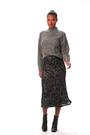 Roman Black Fluted Hem Sequin Skirt - Image 2 of 6