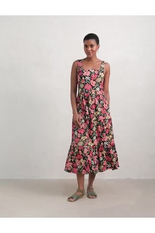 Seasalt Cornwall Black Multi Deep Water Tiered Dress - Image 2 of 6