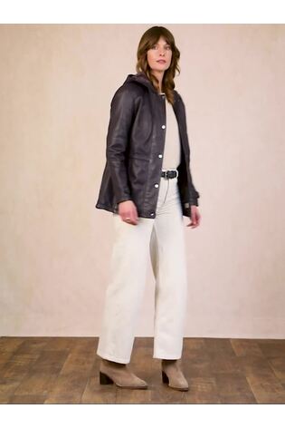 Violet - Lakeland Leather Patterdale Cu glugă Coat - Imaginea 2 din 9