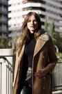 Sosandar Brown Longline Wool Coat With Faux Fur Collar - Image 2 of 6