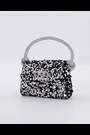 Dune London Silver Sparkling Sequined Diamanté-Handle Micro Grab Bag - Image 2 of 5