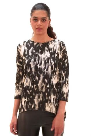 Roman Abstract Print Stretch Jersey Top - Image 2 of 6 Roman Abstract Print Stretch Jersey Top - Image 2 of 6