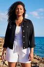 Roman Black Curve Bengaline Pocket Jacket - Image 2 of 5