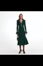 Self-Portrait Green Keyhole Knit Midi Dress - Image 2 of 6
