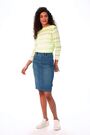 Roman Blue Stretch Denim Pencil Skirt - Image 2 of 5