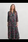 Seasalt Cornwall Blue Windflower Three Quarter Sleeve Tiered Dress - Image 2 of 6