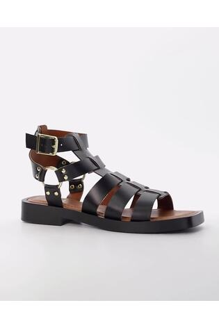 Dune London Black Lynks Moto Gladiator Sandals - Image 2 of 6