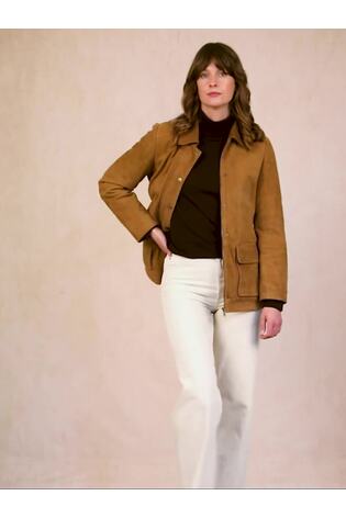 Lakeland Leather Brown Hawkshead Suede Barn Jacket - Image 2 of 8