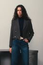 Reiss Vienna Double-Breasted Tweed Cropped Blazer - Image 2 of 9