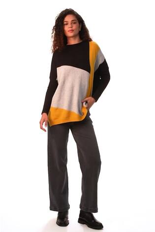 Roman Yellow Relaxed Colour Block Knit Jumper - Image 2 of 6