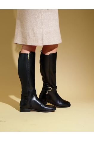 Jones Bootmaker Emaline Leather Long Black Boots - Image 2 of 7