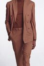 MOSS Brown Slim Fit Copper Flannel Jacket - Image 2 of 5