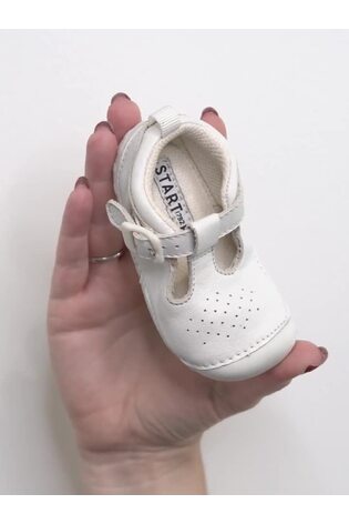 Start Rite Tan Baby Jack Barefoot-Friendly Leather Baby Shoes with T-bar Buckle - Image 2 of 7