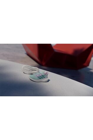 adidas Green Runfalcon 5 Hook and Loop Easy On Infant Trainers - Image 2 of 10