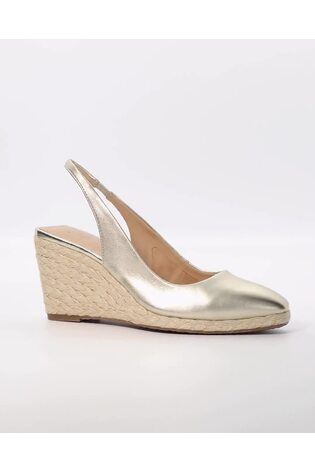 Dune London Gold Cadance Slingback Espadrilles - Image 2 of 8