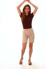 Roman Natural Turned Hem Stretch Shorts - Image 2 of 5