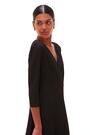 Roman Black Textured Wrap Midi Dress - Image 2 of 6