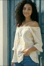Roman White Floral Embroidery Bardot Top - Image 2 of 6