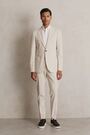 Single-Breasted Stretch Suit Blazer Slim-Fit in Stone - Image 2 of 10