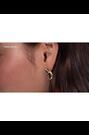 Karen Millen Gold Tone Crystal Chain Link Drop Earrings - Image 2 of 6