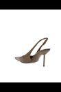 Patent Leather Slingback Mid-Heel Court Shoes in Taupe - Image 2 of 6