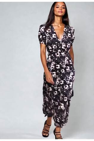 Vestido de tarde con diseño oscuro de flores Isabel de Religion - Imagen 2 de 7 Vestido de tarde con diseño oscuro de flores Isabel de Religion - Imagen 2 de 7