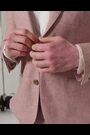 Harry Brown Red Giacomo Slim Fit Cotton Linen Suit Trousers - Image 2 of 9