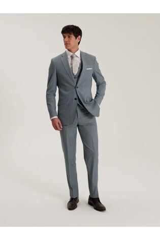 Skopes Blue Levins Tailored Fit Stripe Suit Jacket - Image 2 of 6