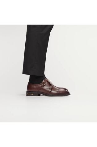 Walk London Black Leather Oliver Derby Shoes - Image 2 of 6