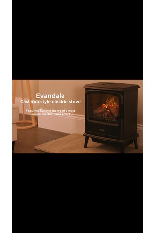 Dimplex Matt Black Evandale Electric Stove Fireplace